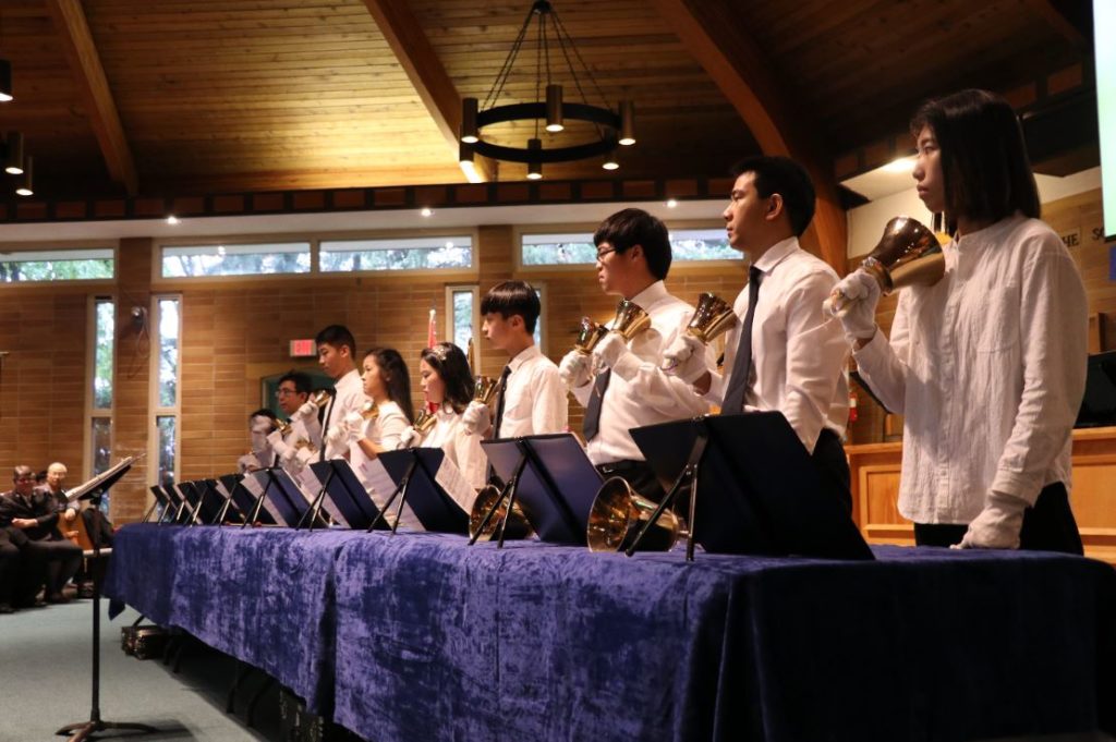 The Salvation Army New Life Church handbell choir performing